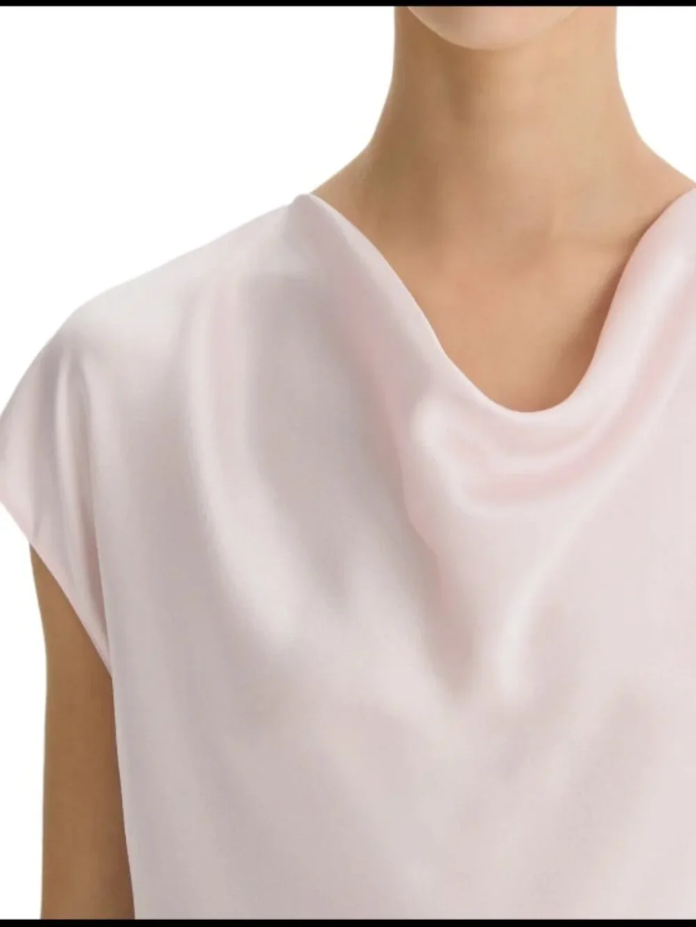 NWT Vince Satin Silk Cowl-Neck Blouse Shirt - Picture 4 of 7